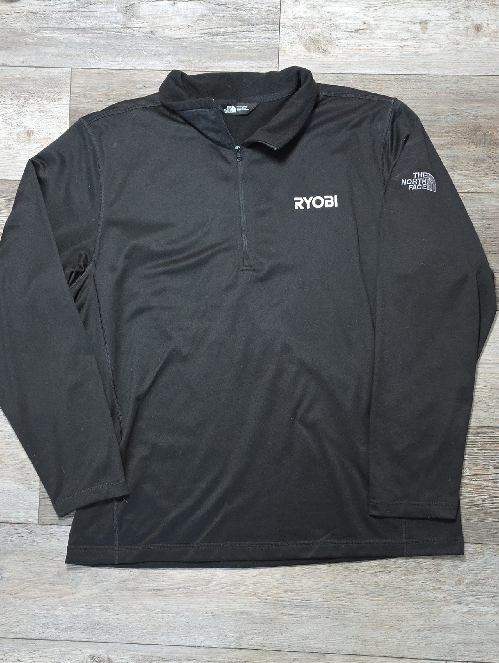 The North Face x Ryobi | Colab Tech Embroidered 1/4th-zip Fleece Sweater Sz XL